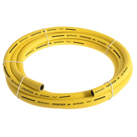 Continental 3/8" x 25' Yellow EPDM Rubber Air Hose, 300 PSI, Bulk Hose HZY03830-25